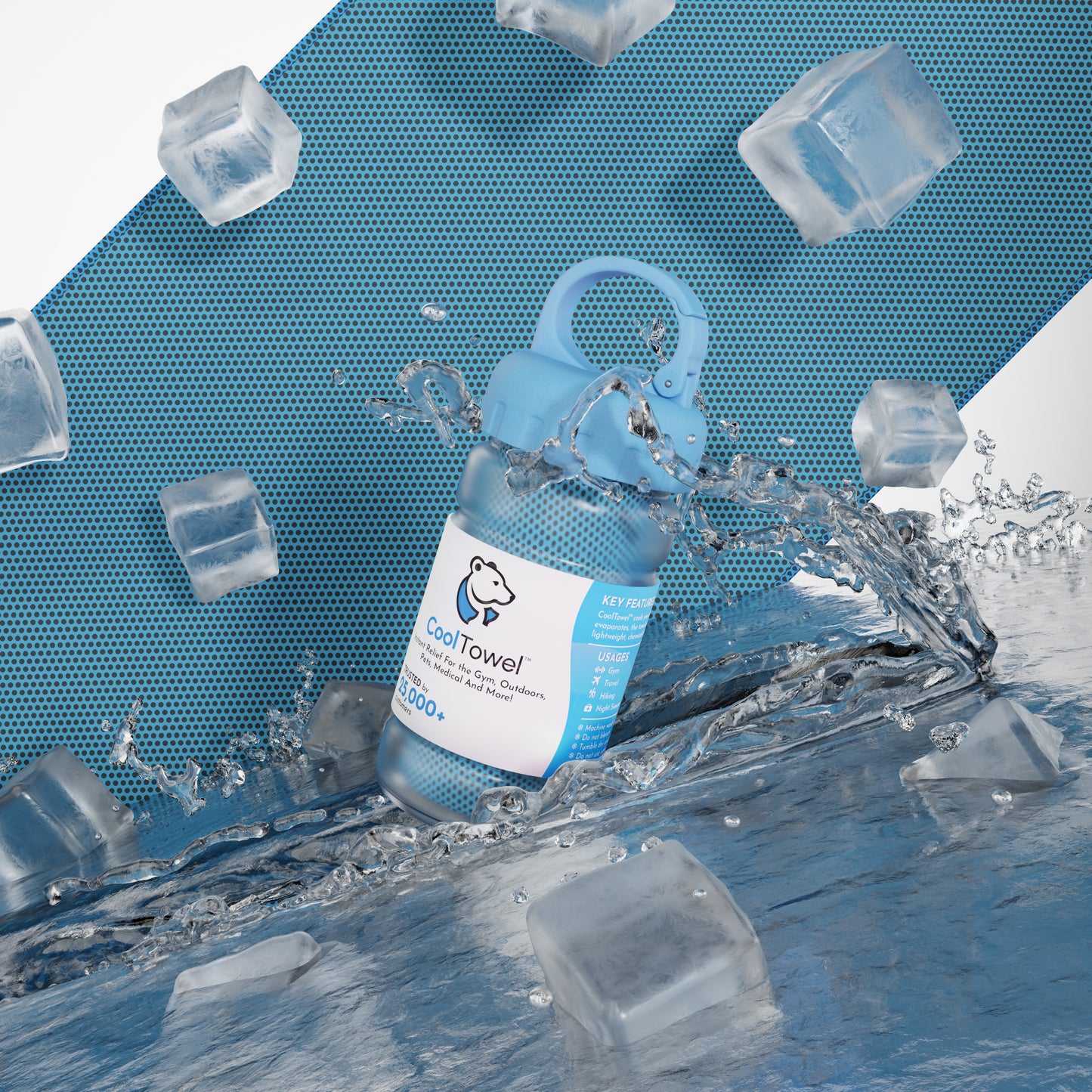 Original CoolTowel™ Bottle Blue